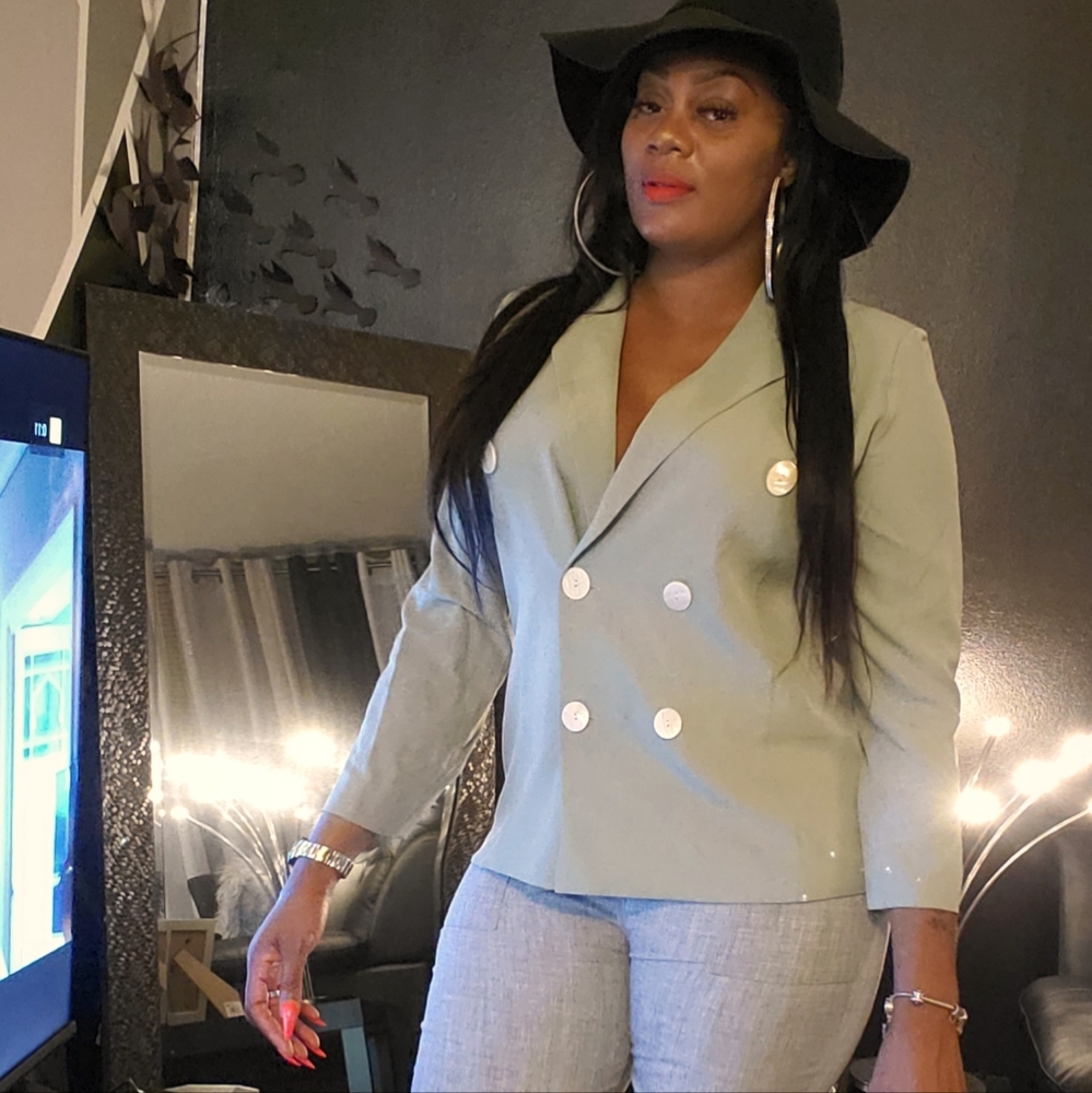 Green blazer